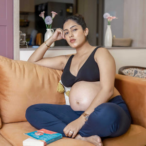 Maternity Lounge Bamboo Bra (removable cups) - Black