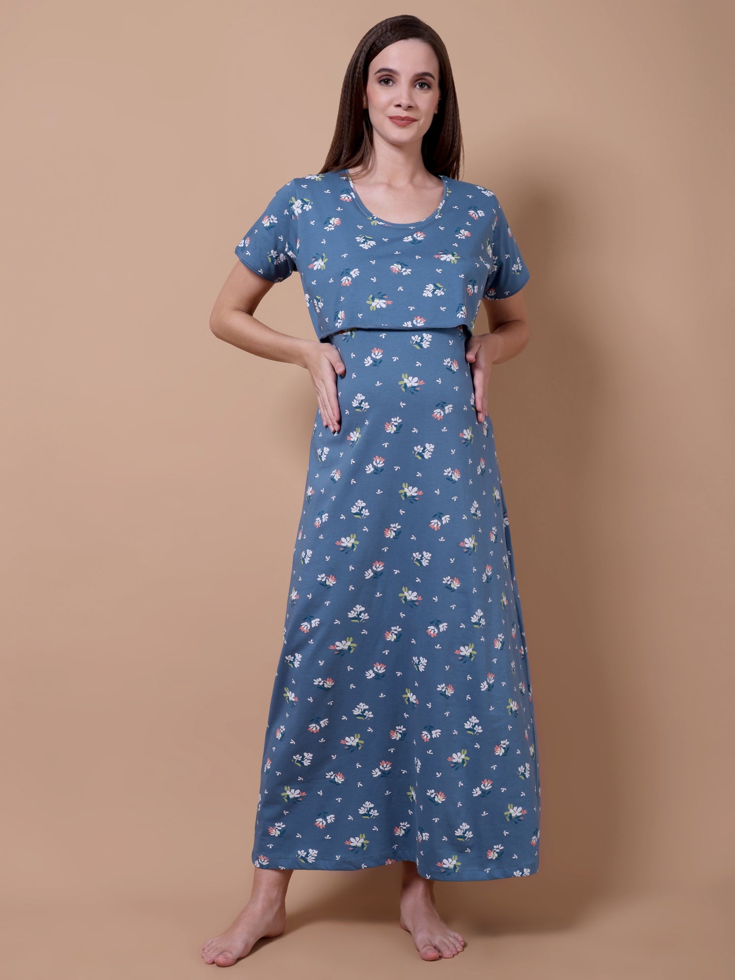 Blue Blossom Maternity and Lounge Nighty