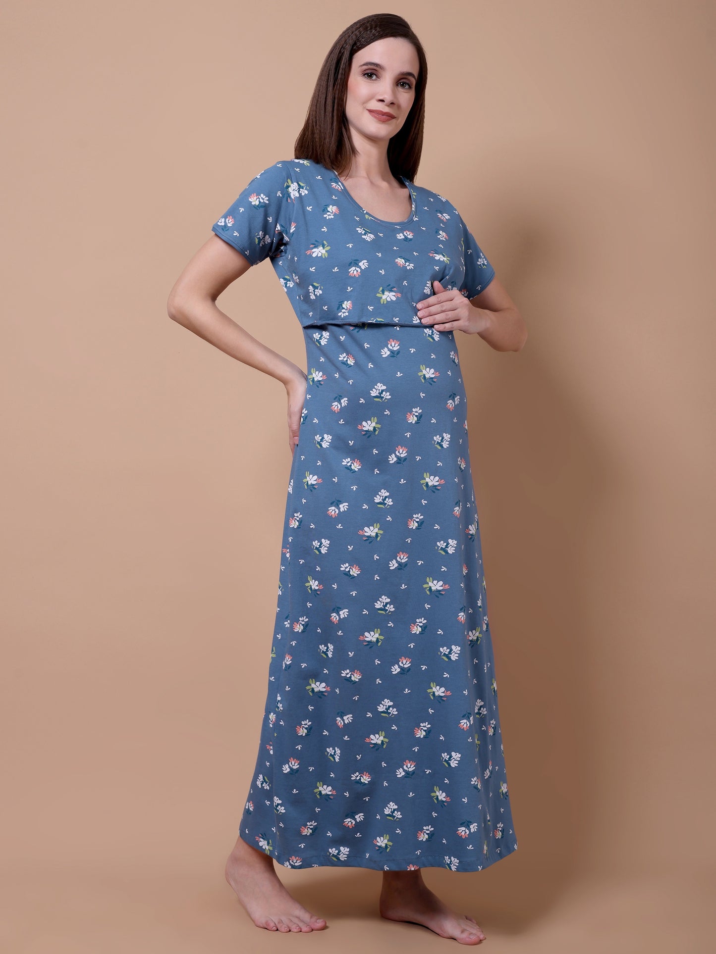 Blue Blossom Maternity and Lounge Nighty