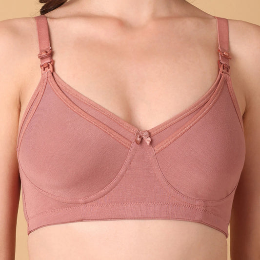 Maternity & Nursing Bra Coral rose ( Non-Padded)