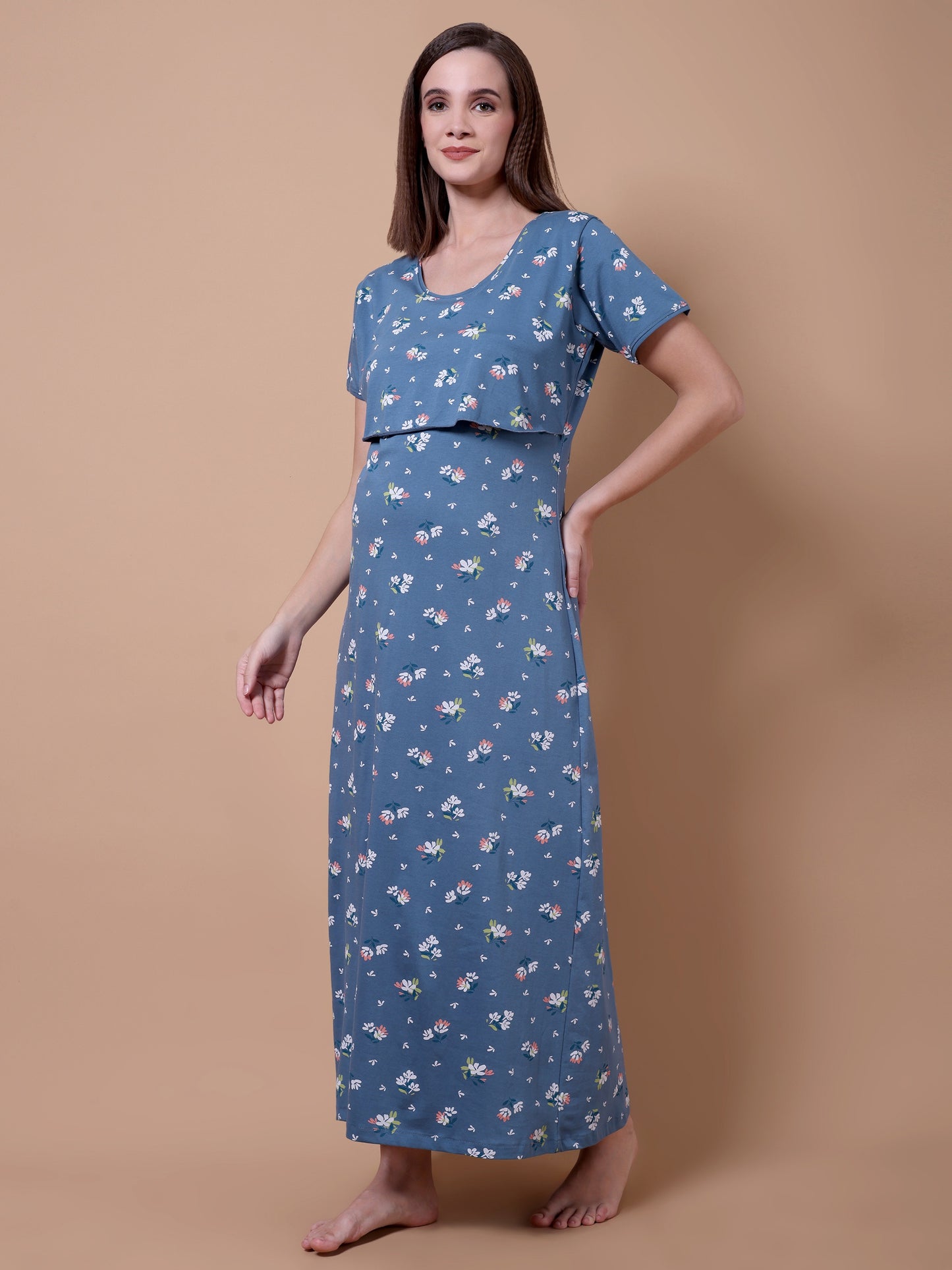 Blue Blossom Maternity and Lounge Nighty