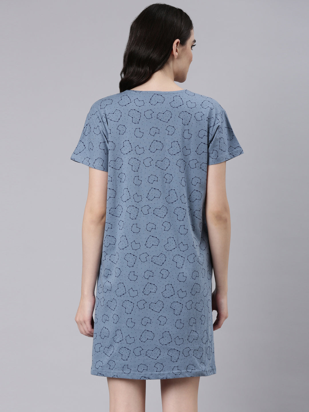 Infinity Comfort Blue Maternity and Nursing Short Nighty