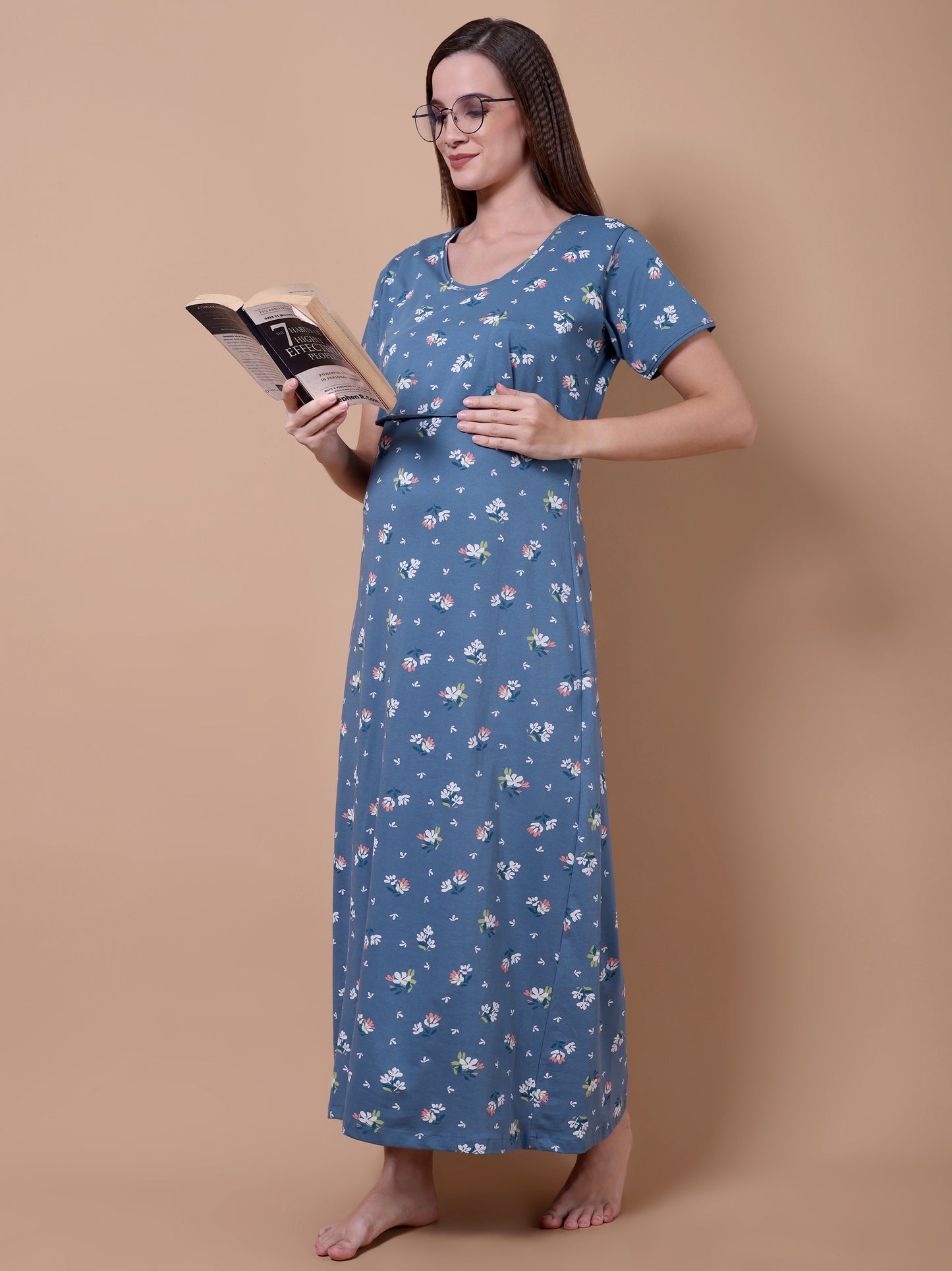 Blue Blossom Maternity and Lounge Nighty