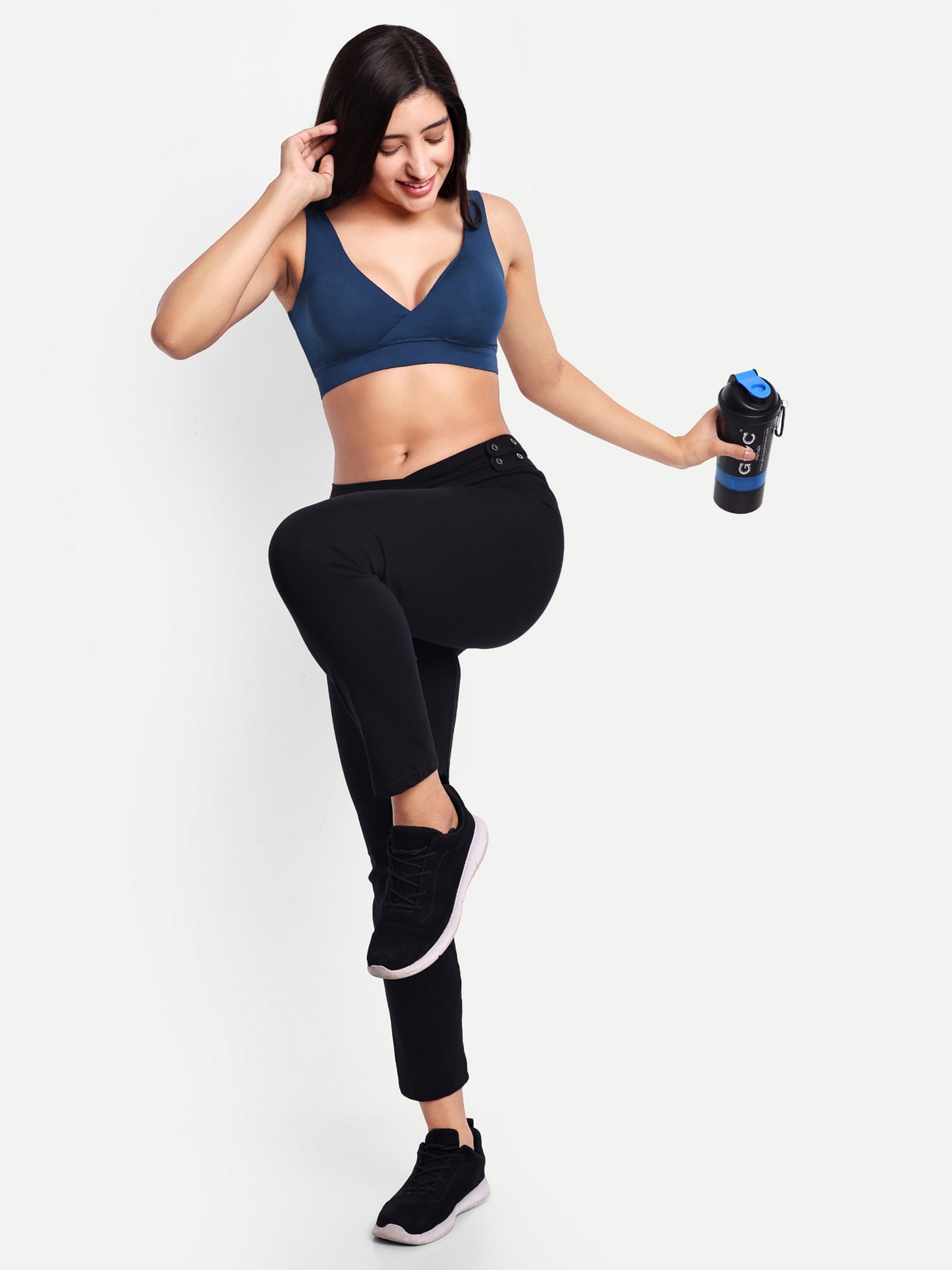 Maternity Lounge Bamboo Bra (removable cups) Mid blue