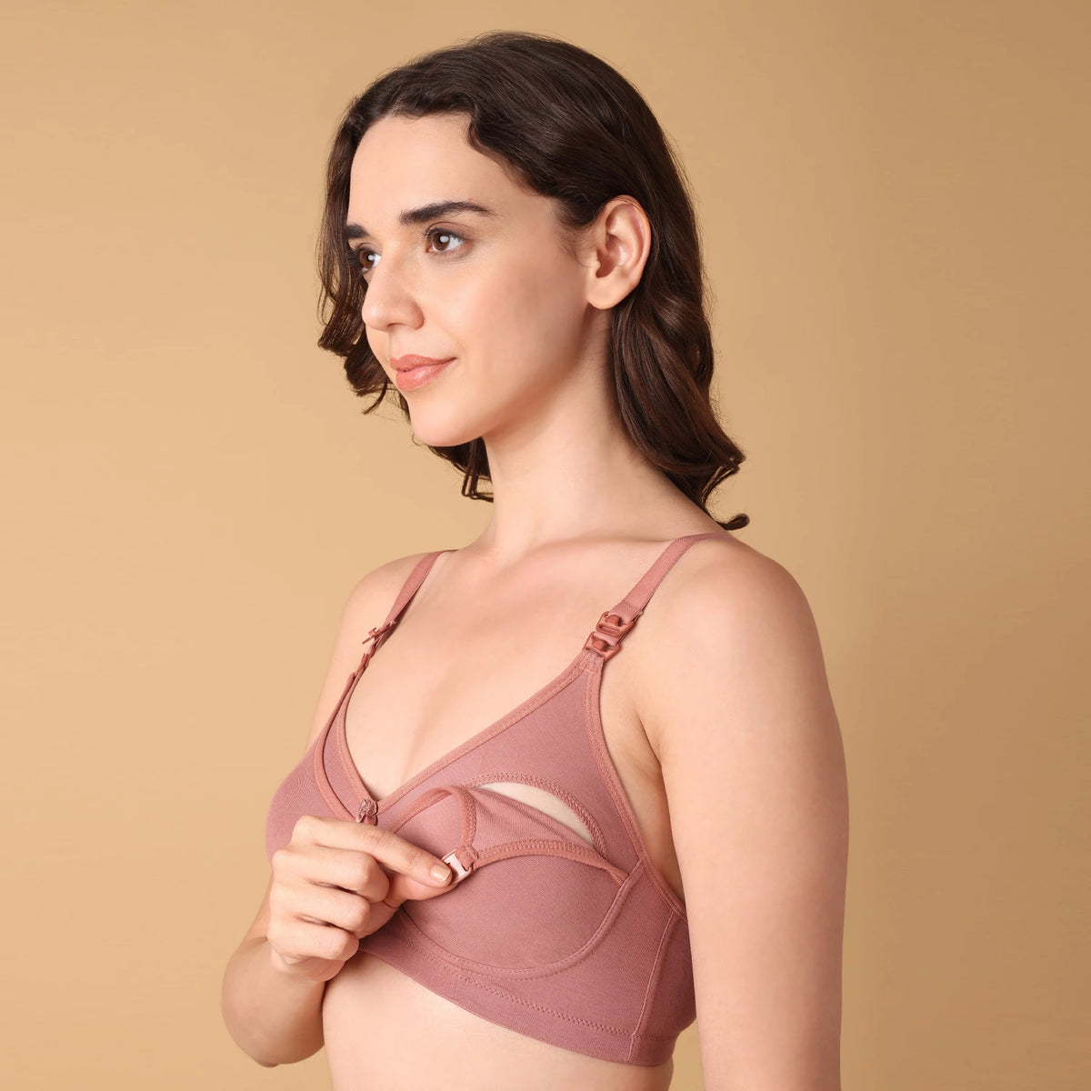 Maternity & Nursing Bra Coral rose ( Non-Padded)