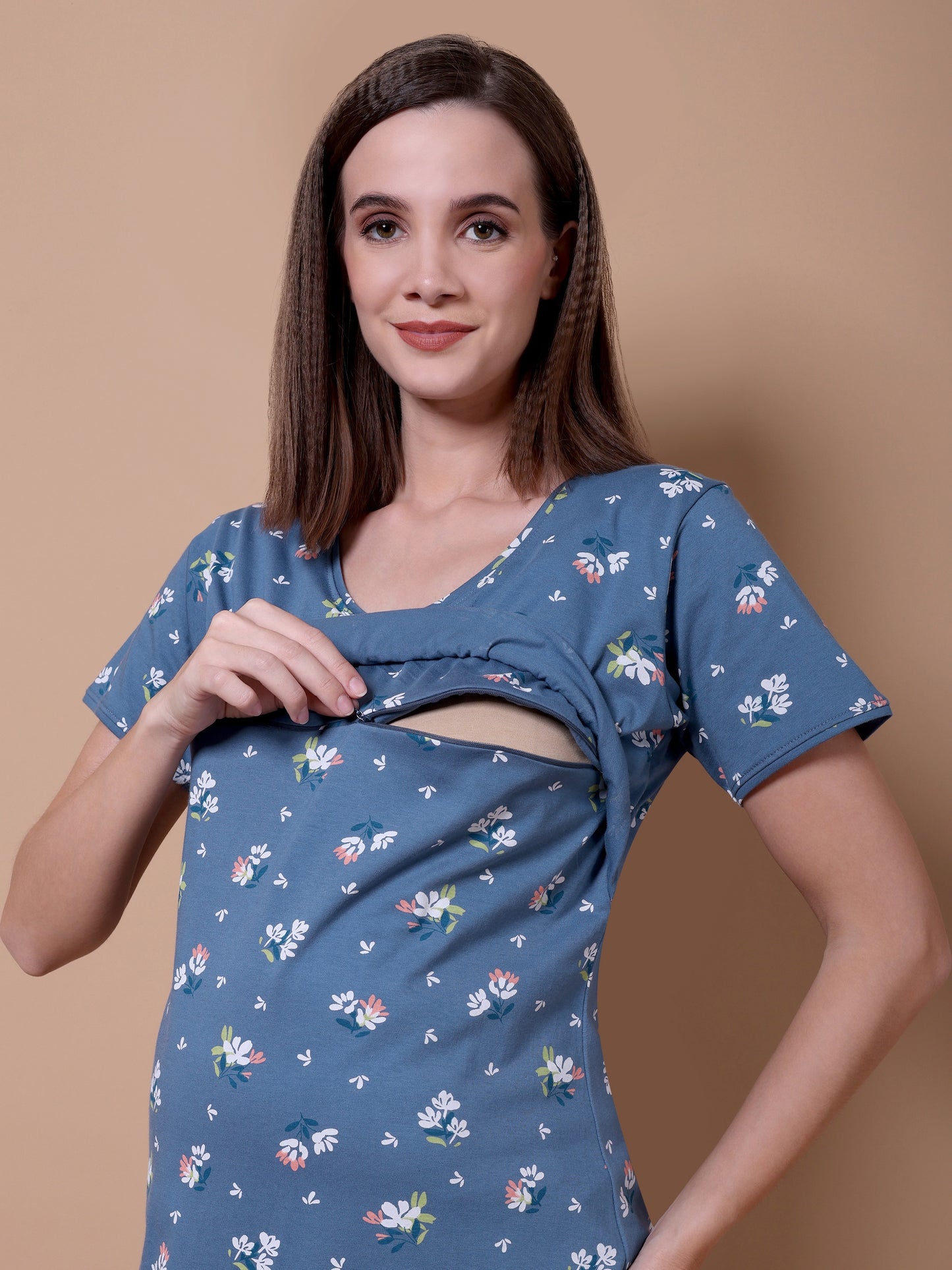 Blue Blossom Maternity and Lounge Nighty