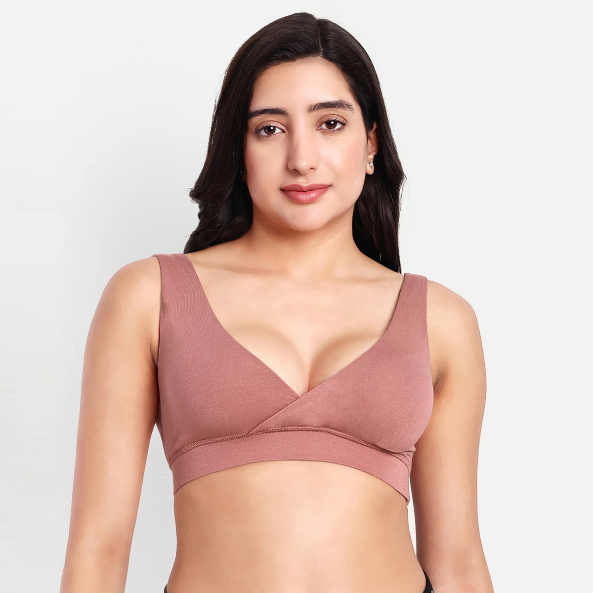 Maternity Lounge Bamboo Bra (removable cups) - Coral rose