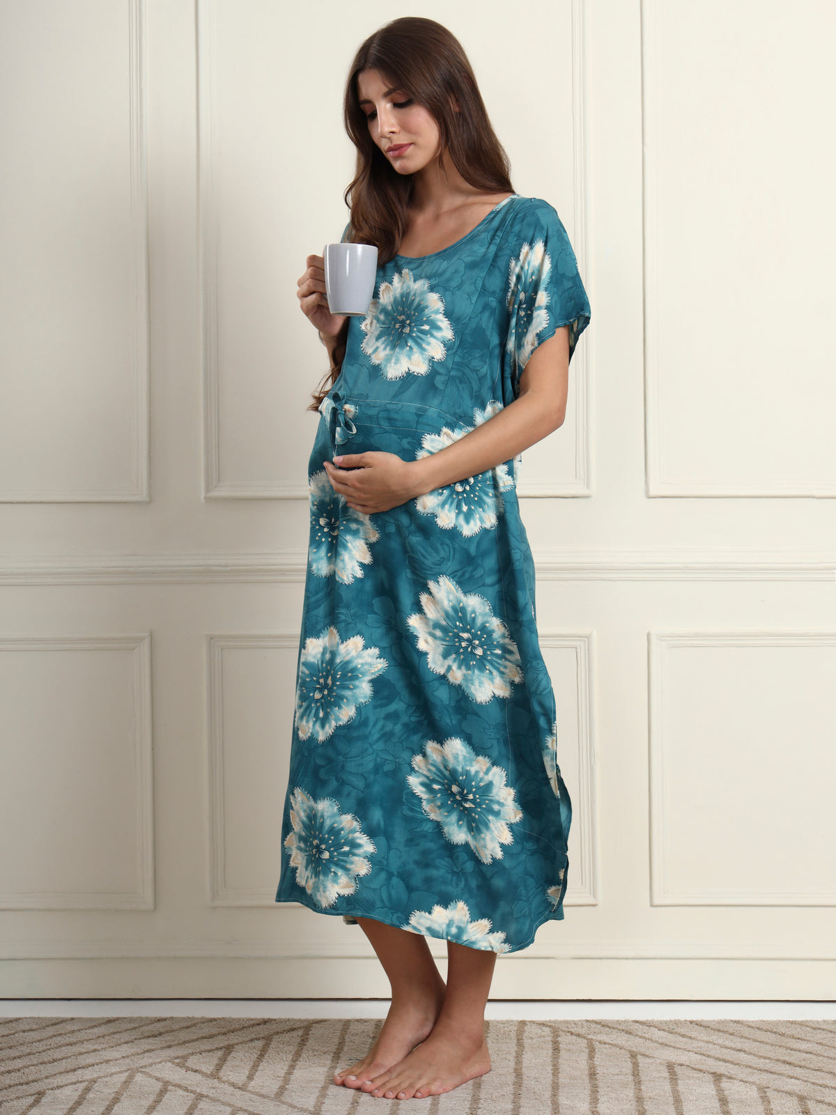 Serene Horizon Maternity and Nursing Kaftaan