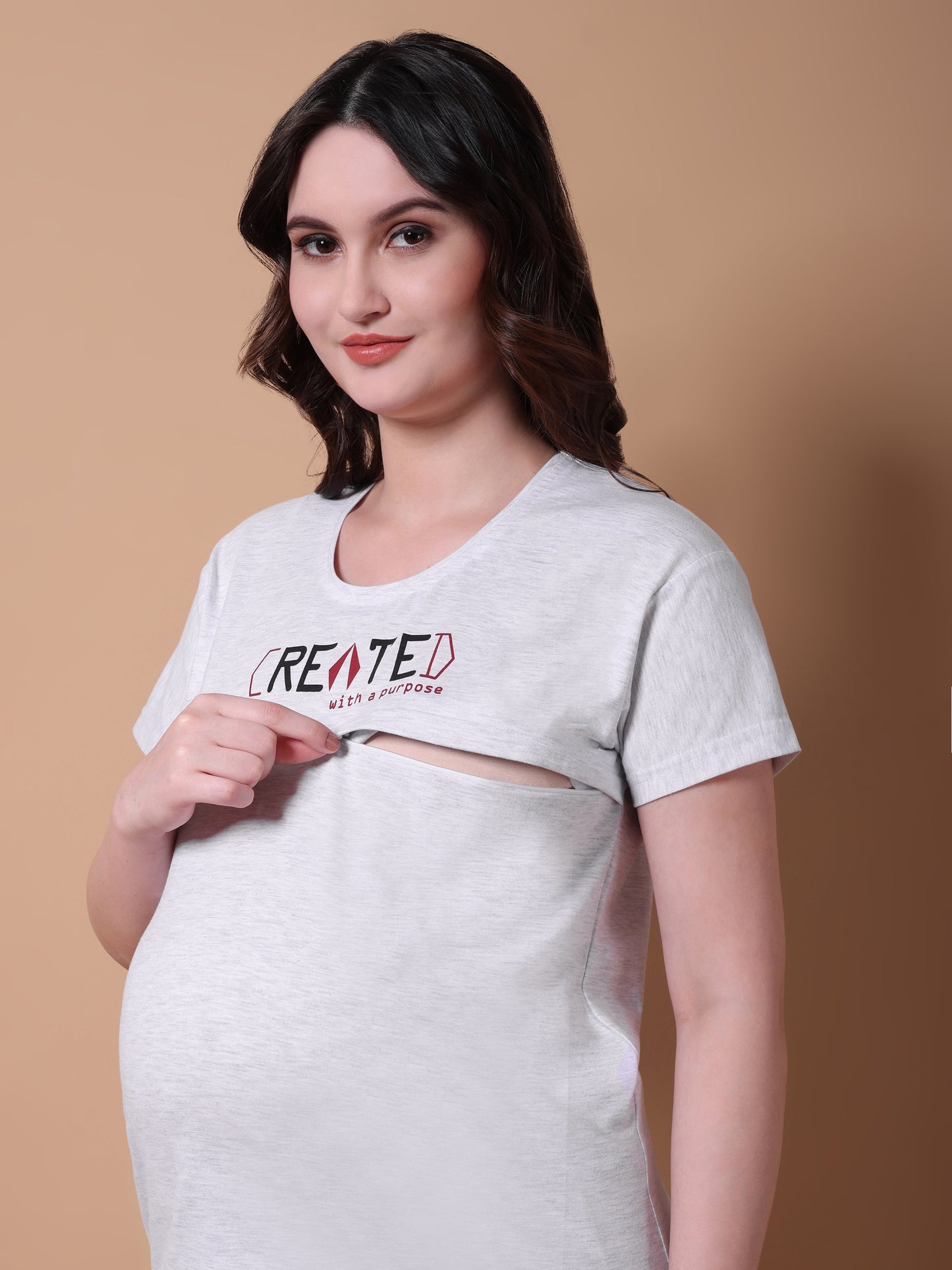 With a purpose maternity & nursing lounge night suit