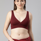 Maternity Lounge Bamboo Bra  ( removable cups ) Maroon