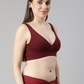 Maternity Lounge Bamboo Bra  ( removable cups ) Maroon