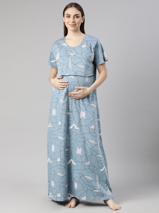 Celestial blue Maternity and Lounge Nighty