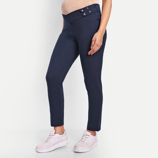 Maternity Comfy Pant - Adjustable waist - Navy Blue