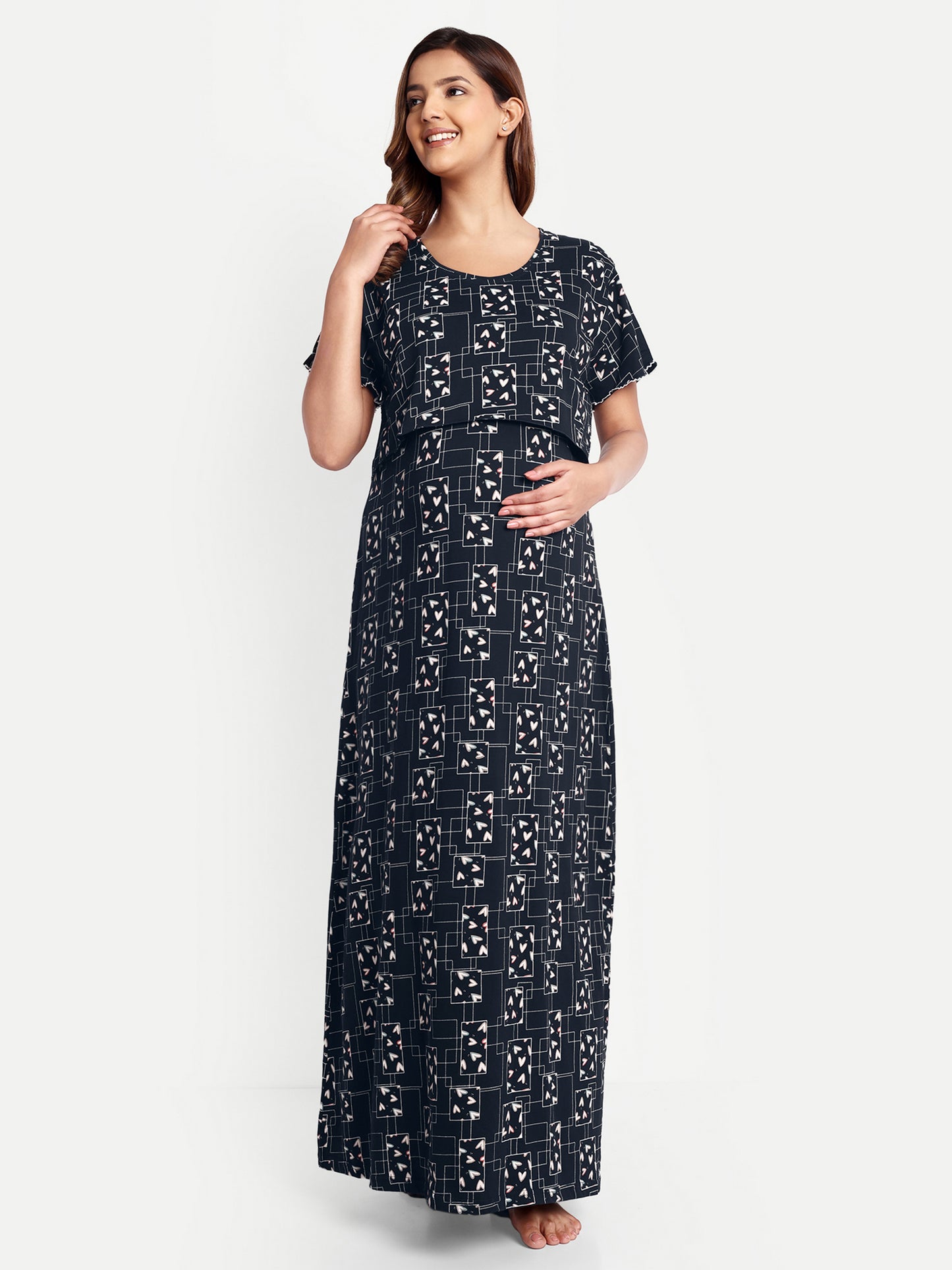 Heartbox Navy Maternity and Lounge Nighty