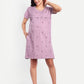 Dusk Voilet Maternity and Nursing lounge Short Nighty