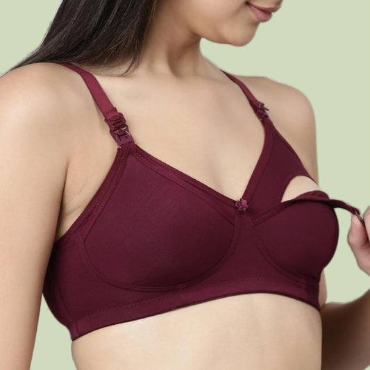 Maternity & Nursing Bra Wine ( Non-Padded)