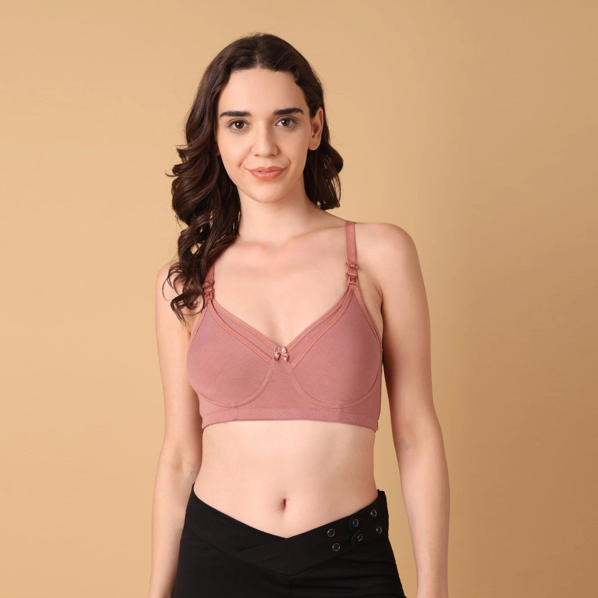 Maternity & Nursing Bra Coral rose ( Non-Padded)