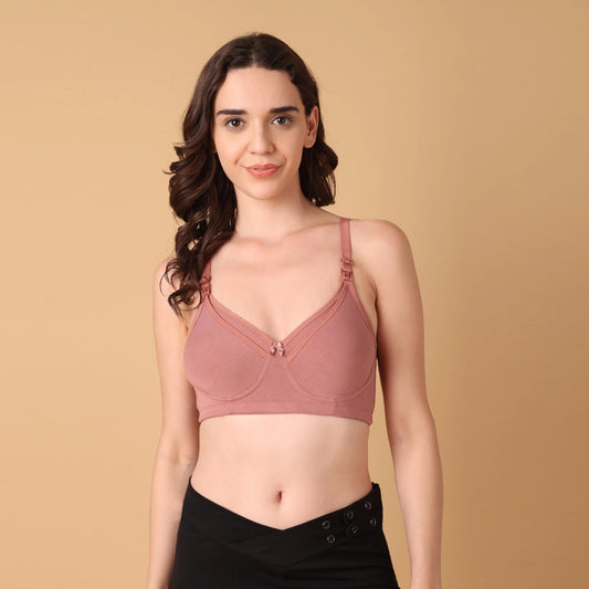 Maternity & Nursing Bra Coral rose ( Non-Padded)