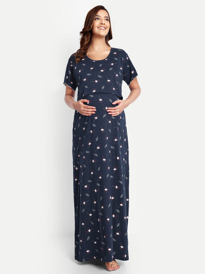 Floral navy Maternity and Lounge Nighty