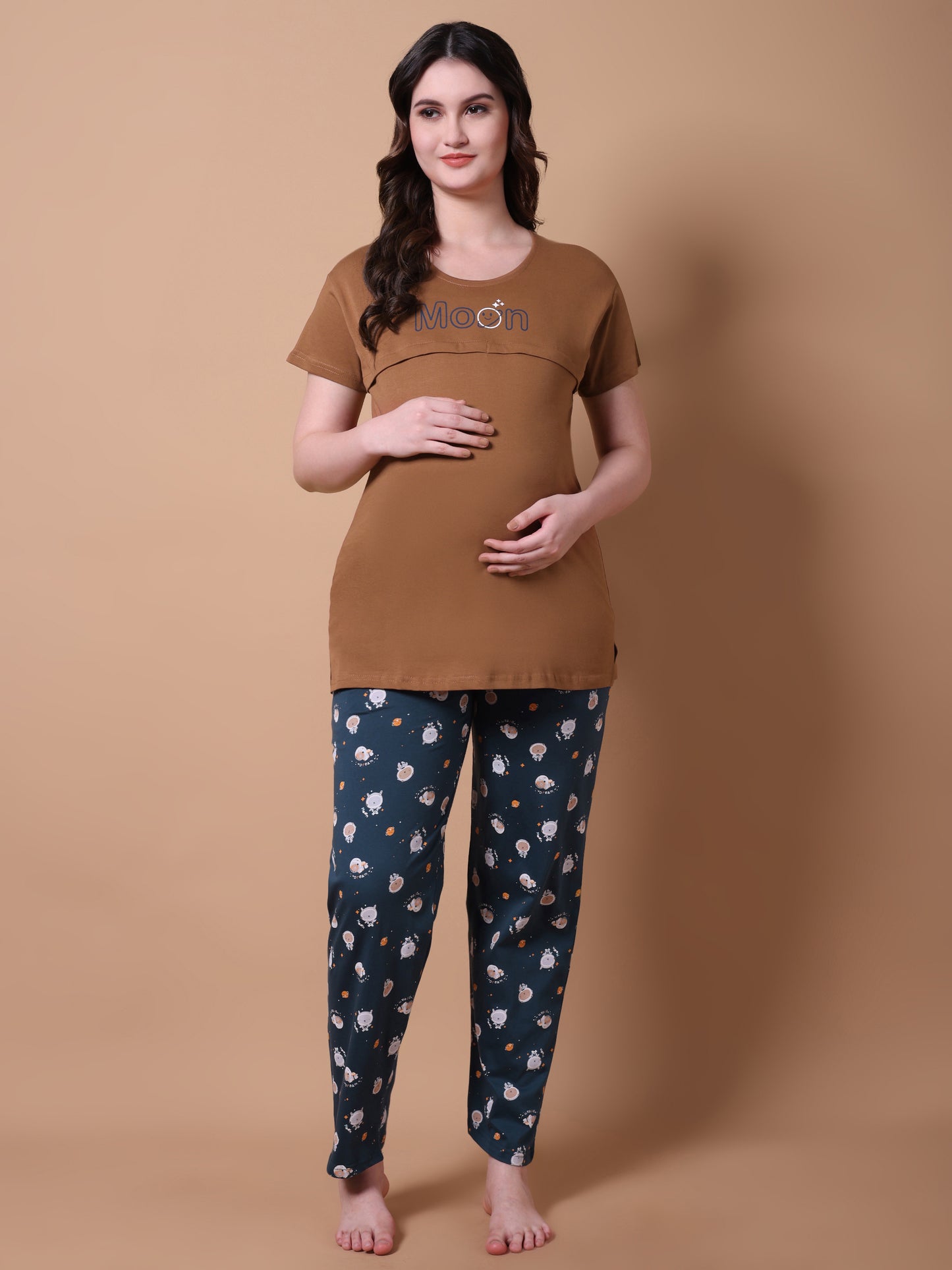 Moon maternity & nursing lounge night suit