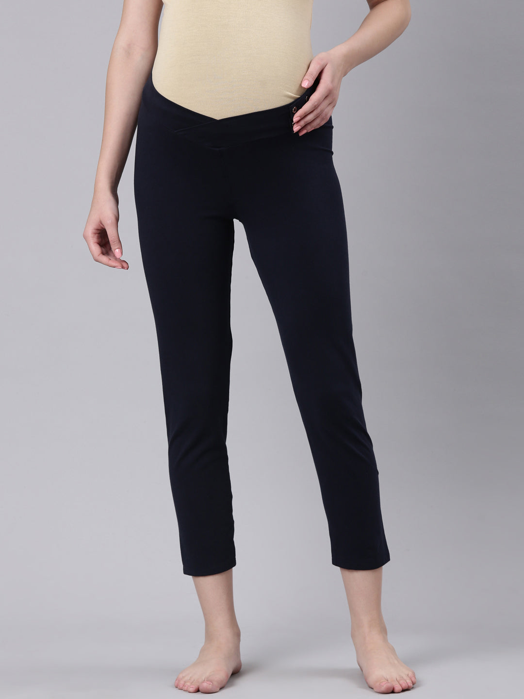 Maternity Comfy Pant Navy Blue - Adjustable waist