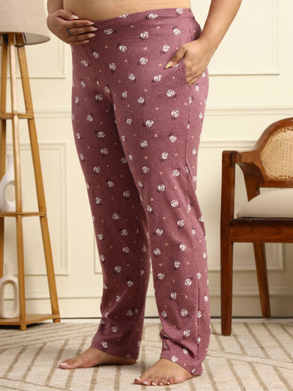 Dusty mauve Maternity Lounge Suit