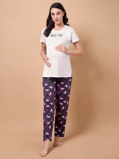 Awesome maternity & nursing lounge night suit