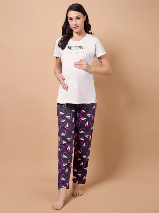 Awesome maternity & nursing lounge night suit