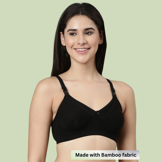 Maternity & Nursing Bra Black ( Non-Padded )