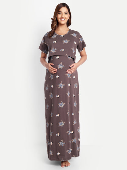 Mocha Brown Maternity and Lounge Nighty