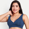 Maternity Lounge Bamboo Bra  (removable cups) - Mid blue