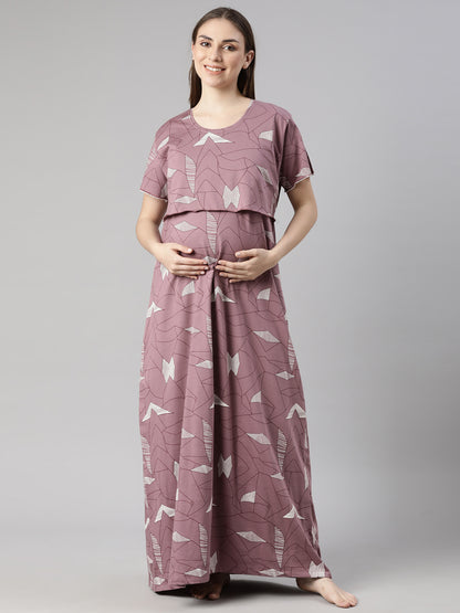 Plum grape Maternity and Lounge Nighty