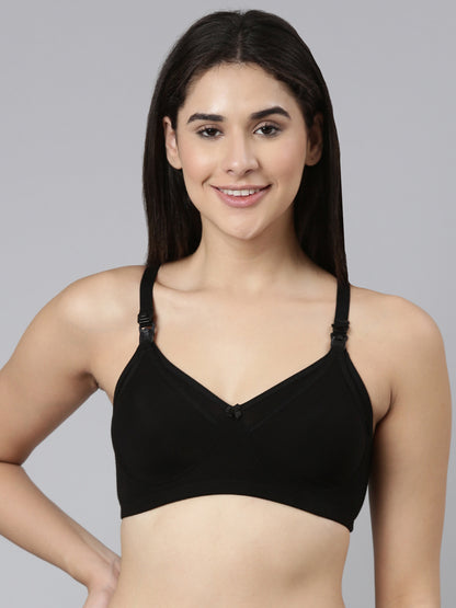 Maternity & Nursing Bra Black ( Non-Padded )