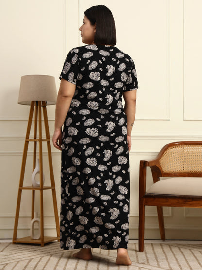 Starry Night Paisley Maternity Lounge Nighty