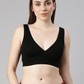 Maternity Lounge Bamboo Bra  ( removable cups ) Black