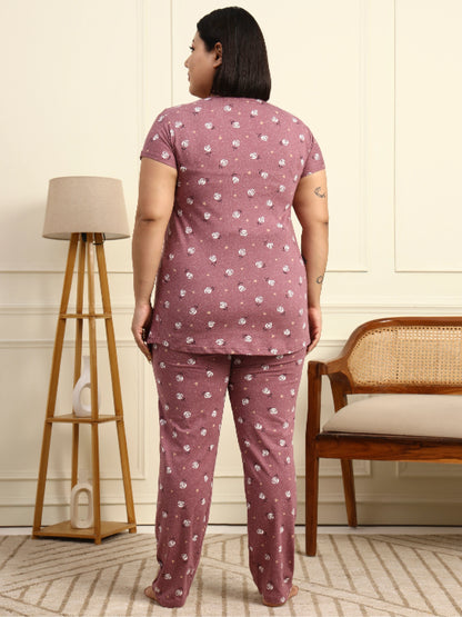 Dusty mauve Maternity Lounge Suit