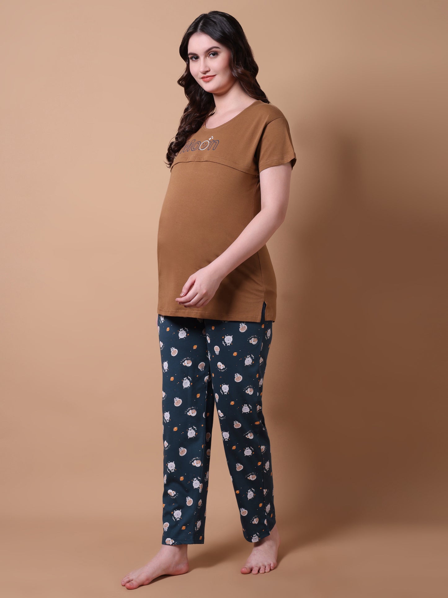 Moon maternity & nursing lounge night suit