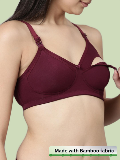 Maternity & Nursing Bra Wine ( Non-Padded)