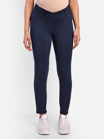 Maternity Comfy Pant Navy Blue - Adjustable waist