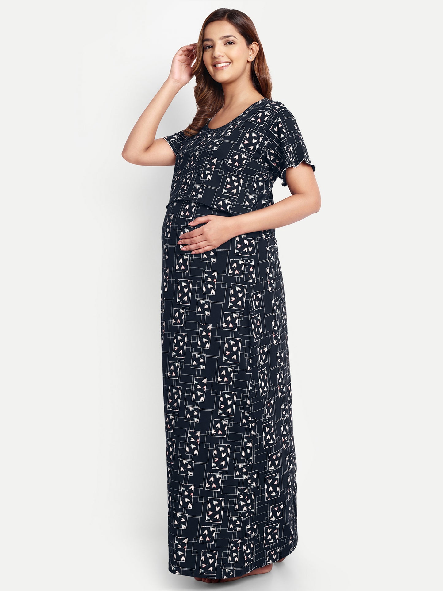 Heartbox Navy Maternity and Lounge Nighty