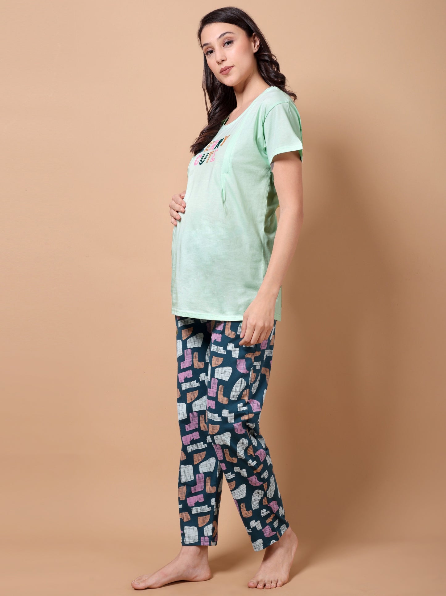 Berry cute maternity & nursing lounge night suit