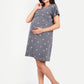 Grey Attire Maternity and Nursing lounge Short Nighty