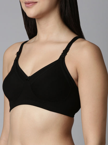 Maternity & Nursing Bra Black ( Non-Padded )