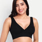 Maternity Lounge Bamboo Bra  ( removable cups ) Black