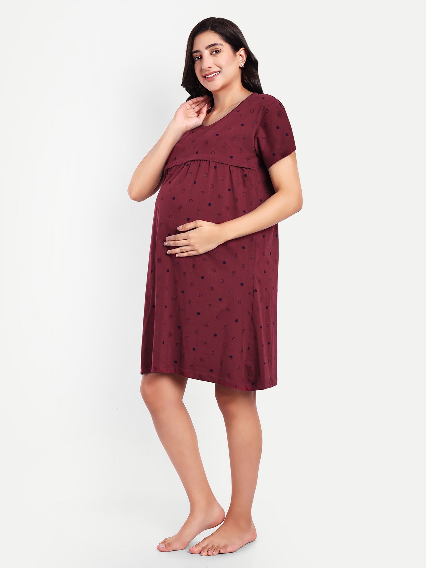 Blooming Maternity and Nursing lounge Short Nighty