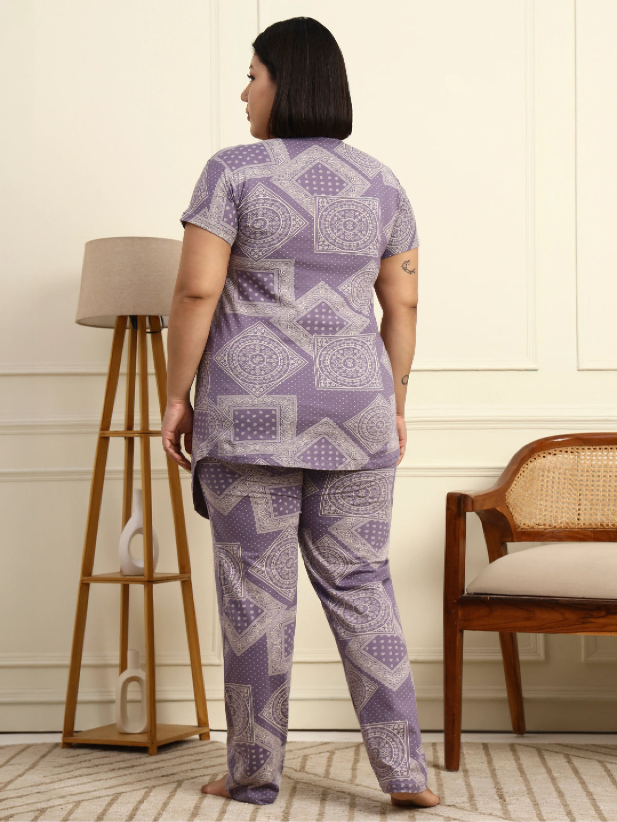 Paisley Lavender Maternity Lounge Suit