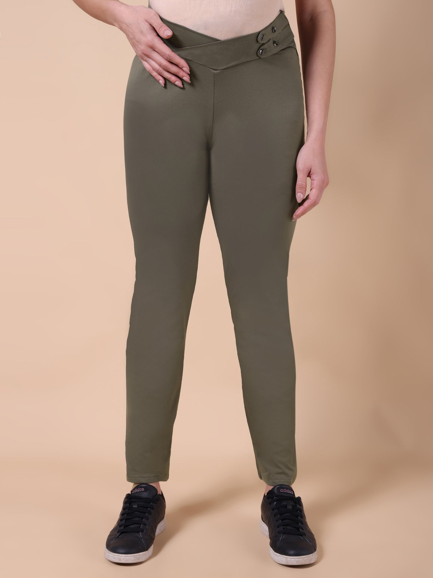 Maternity Comfy Pant - Adjustable waist Green