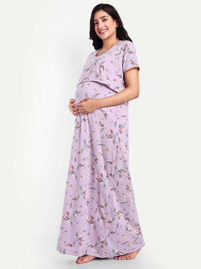 Lilac Maternity and Lounge Nighty