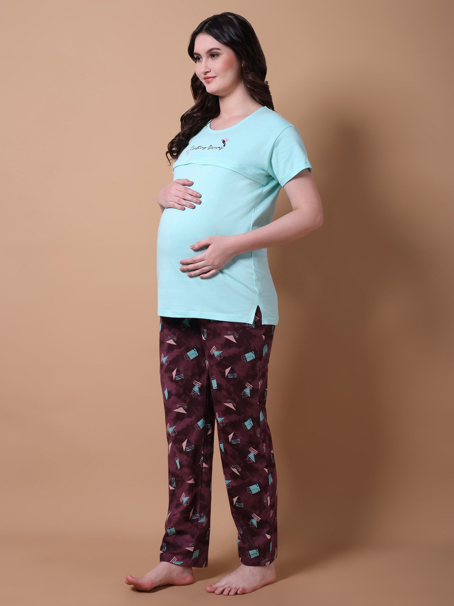 Crafting dreams Maternity & Nursing Lounge night suit
