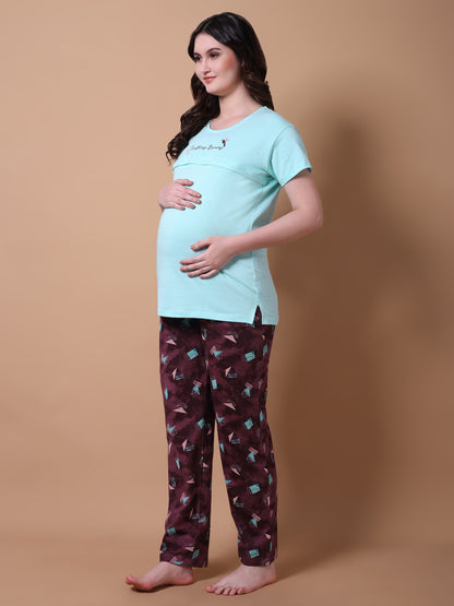 Crafting dreams Maternity & Nursing Lounge night suit
